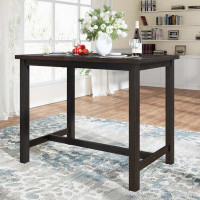 Winston Porter Rustic Wooden Counter Height Dining Table