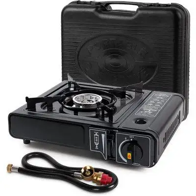 SHINESTAR Dual Fuel Portable Gas Stove the perfect addition to your camping gear! This stove is desi...