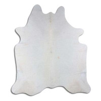 Foundry Select NATURAL HAIR ON Cowhide RUG WHITE 2 - 3 M GRADE A