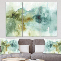 East Urban Home 'Abstract Watercolor Green House' Painting Multi-Piece Image on Canvas