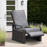 Lark Manor Dulcet Outdoor Recliner with Cushions