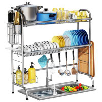 COOREL Stainless Steel Over The Sink Dish Rack