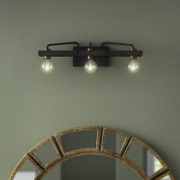 Willa Arlo™ Interiors Witzel 3 - Light Dimmable Black/Gold Bath Bar