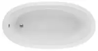 An Acrylic 72.5 oval drop-in tub with a textured bottom. ( 72.5 x 36.375 x 22.5 )