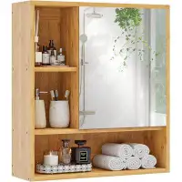 Loon Peak Sundale Solid Wood Wall Bathroom Cabinet