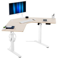 Vivo VIVO Electric Corner Standing Desk, L-Shaped Workstation (E1L94B series)