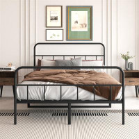 Ebern Designs Metal Platform Bed Frame With Headboard