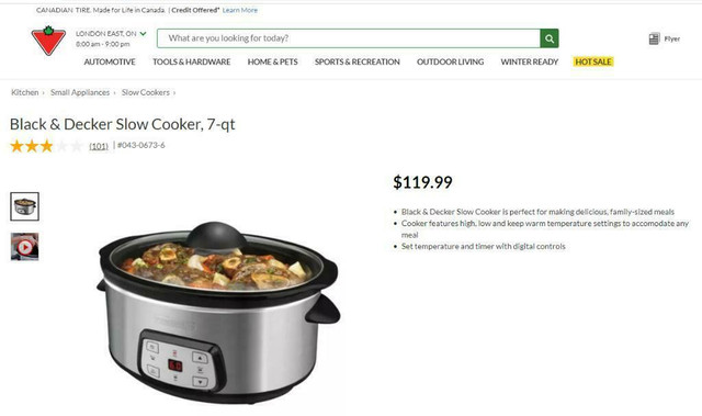 BLACK AND DECKER SLOW COOKER -- MAKE DELICIOUS MEALS FOR 7 PEOPLE -- big box store price $119 - OUR PRICE ONLY $39.95 in Microwaves & Cookers - Image 2