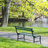 Winston Porter Park Bench by Onepony - Wrapped Canvas Photograph