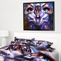 Made in Canada - East Urban Home 'Tiger Eagles and Eyes Collage' Framed Graphic Art Print on Wrapped Canvas