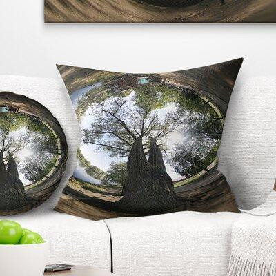 East Urban Home Tree Ufa Little Planet Panorama Throw Pillow in Home Décor & Accents