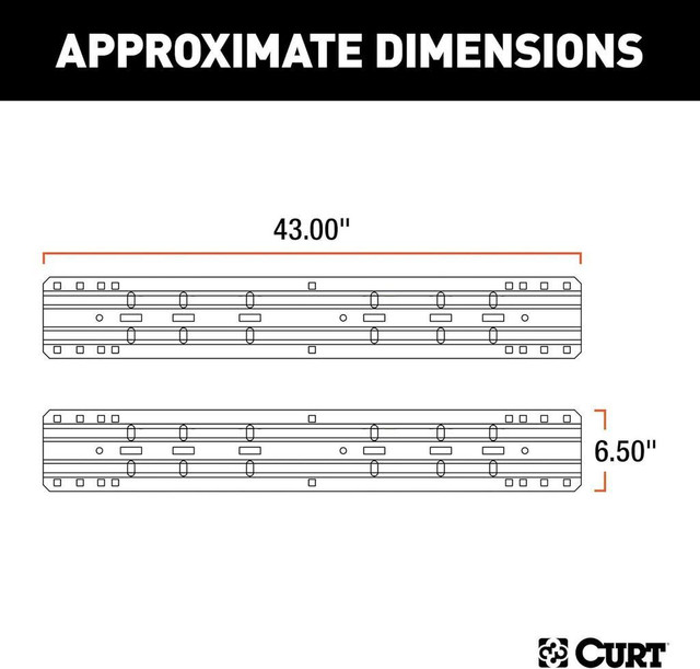 CURT 16200 Carbide Black 5Th Wheel Rail Kit in Other Parts & Accessories in Ontario - Image 2