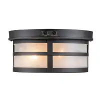 FTL Flush Mount Motion Sensor Outdoor Ceiling Light with Frosted Glass