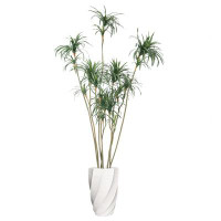 Vintage Home 112"H Vintage Real Touch Dragon Tree, Indoor/ Outdoor,  In Pot With Rope Basket (46X46x98"H)