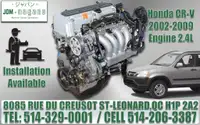 Moteur Honda CRV 2.4 2007 2008 2009 07 08 09 CR-V Engine, i VTEC Motor 4 Cyl AWD 4X4 K24A