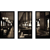 Latitude Run® Cafe Vienna - 3 Piece Picture Frame Photograph Print Set on Acrylic