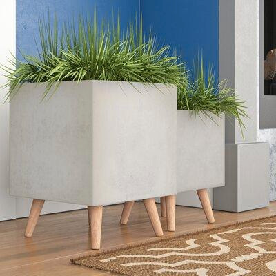 AllModern Physter 2-Piece Fibre Clay Pot Planter Set in Patio & Garden Furniture