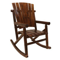 Loon Peak Outdoor Ardoin Rocking Solid Wood Chair