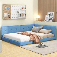 Latitude Run® Upholstered Queen Size Tufted Platform Bed