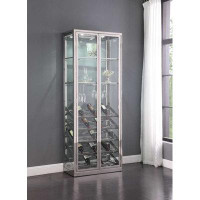 Latitude Run® Akacia Lighted Curio Cabinet