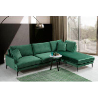East Urban Home Gluck 31.5" Wide Corner Sectional