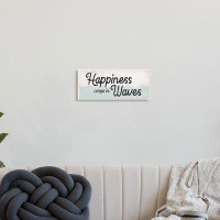 Stupell Industries Happiness Comes In Waves Phrase Blue Ocean Waves