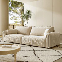 Crafts Design Trade 94.49" White 100% Polyester Modular Sofa