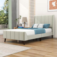 Latitude Run® Wyndell Upholstered Platform Bed with Headboard