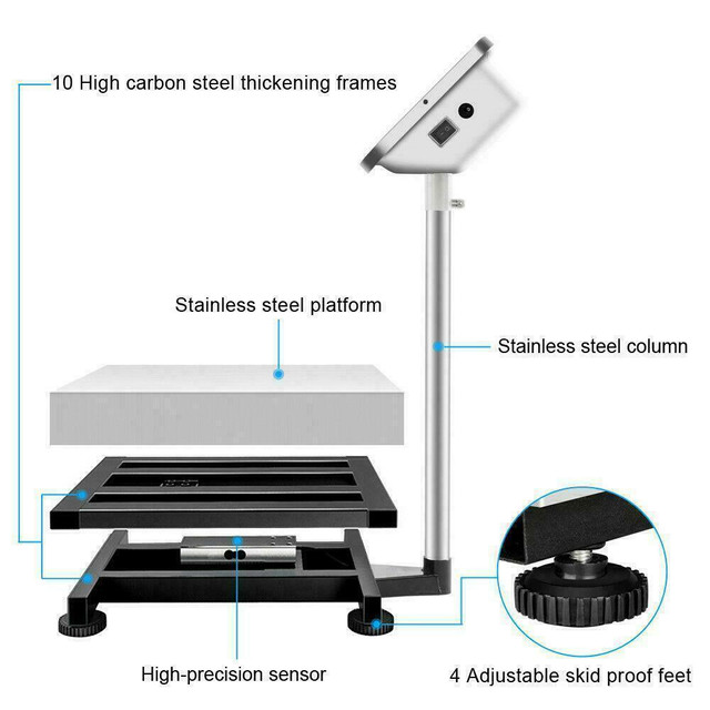 660-LB-Weight-Computing-Scale-Digital-Floor-Platform-Shipping-Warehouse-Postal     - FREE SHIPPING in Other Business & Industrial - Image 3