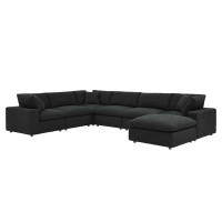 Bohouse Commix Down Filled Overstuffed Boucle 7-Piece Sectional Sofa