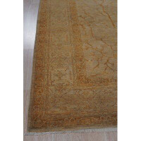 EORC Hand-Knotted Wool Ivory Traditional Oriental Peshwar Rug