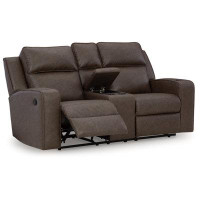 Signature Design by Ashley Lavenhorne Reclining Loveseat With Console