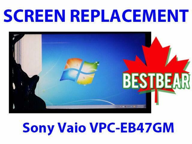 Screen Replacment for Sony Vaio VPC-EB47GM Series Laptop in System Components in Markham / York Region