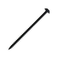 CSH #8 x 3 in. Black Square Round Washer Head Coarse Thread Self-Tapping