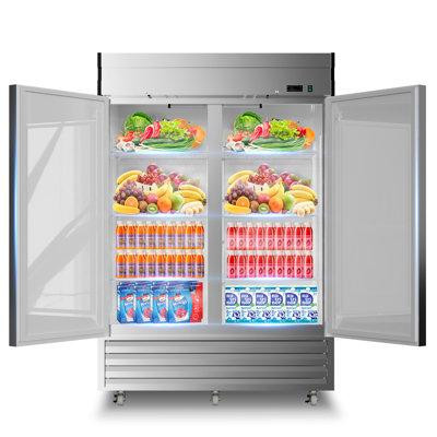 Egles 54"W 49 Cubic Feet Commercial Freezer Stainless Steel Reach-In Refrigerator in Refrigerators