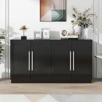 Latitude Run® Sideboard with 4 Doors Large Storage Space Buffet Cabinet