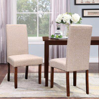 Red Barrel Studio Upholstered Dining Chair In Beige Sand