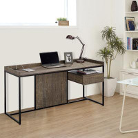 17 Stories Home and office Multifunctional Computer Desk,Rustic Oak