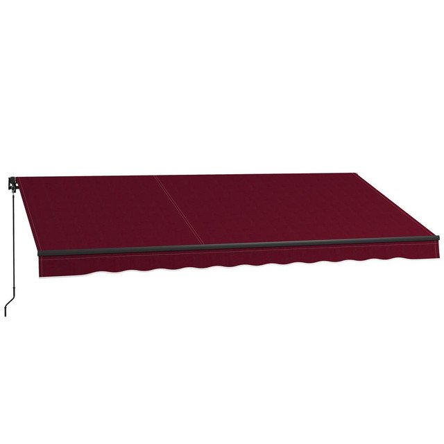 Sunshade Awning 155.9" W x 118.1" D Wine Red in Patio & Garden Furniture - Image 2