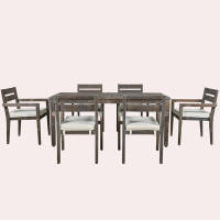 Wildon Home® Acacia Wood Outdoor Dining Table And Chairs