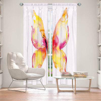 Rosalind Wheeler Lined Window Curtains 2-Panel Set For Window Size From Wildon Home® By Kathy Stanion - Butterfly Fantas