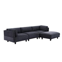 Latitude Run® Upholstery Convertible Sectional Sofa, L Shaped Couch With Reversible Chaise