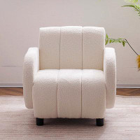Mercer41 Modern Velvet Upholstered Arm Accent Chair 466D688FC71F471889B15BAEF9305888
