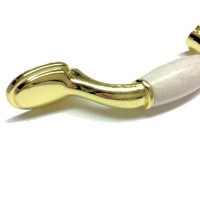 D. Lawless Hardware (25-Pack) 3" Classic Whitewashed Wood Centre Pull Polished Brass