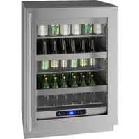 U-Line 24-inch 5.2 cu. ft. Compact Refrigerator UHRE524SG01ASP - Main > U-Line 24-inch 5.2 cu. ft. Compact Refrigerator