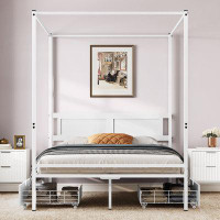 YITAHOME Manner Queen Storage Canopy Bed