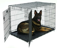NEW 2 DOOR 48 IN XXL FOLDING DOG CAGE & TRAY DC48 DOG KENNEL PORTABLE CAGE