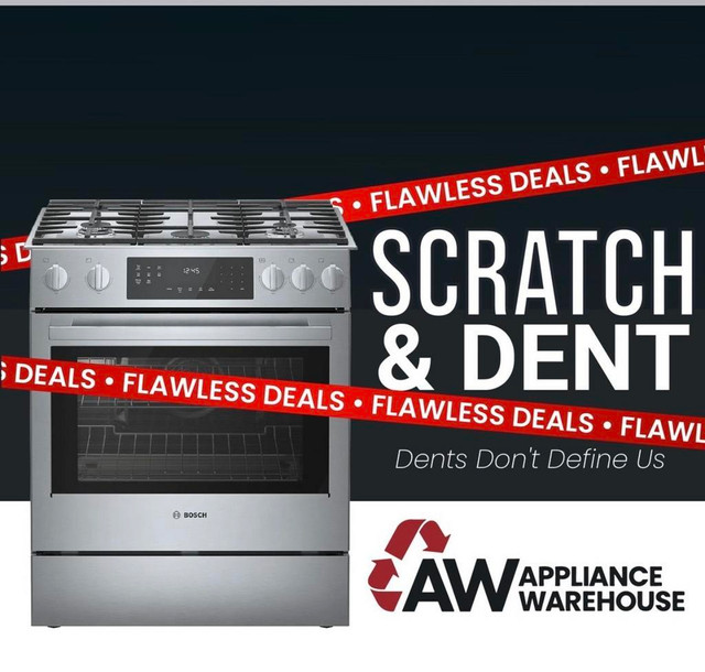 HUGE SALE ON ALL GAS RANGES EXTRA 10% OFF !!!! BRAND NEW UNBOXED AND SCRATCH AND DENT MODELS TO CHOOSE FROM in Stoves, Ovens & Ranges in Edmonton Area