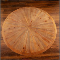 Millwood Pines Vintage Style Round Dining Table With Scattering Pattern Splicing Table Top, For Office, Dining Room And