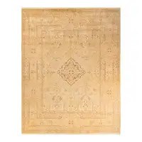 The Twillery Co. Hand Knotted Wool Contemporary Haynie Ivory Area Rug 8' 1" x 10' 2"